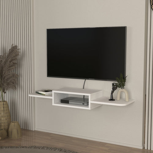 TV - Lowboard hangend Tar 115x30x16 cm Wit [en.casa] - premiumXL