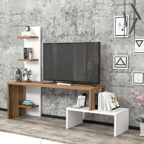 Fernsehtafel Hörby met plank [en.casa] - premiumXL