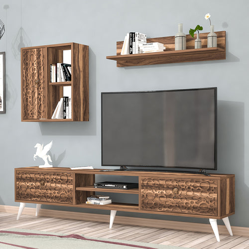 [en.casa] TV meubel set 3-delig Leka - 3 varianten