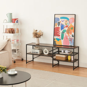 Tv-tafel Västiarharg 120x30x46 cm Zwart/Walnootlook [en.casa] - premiumXL