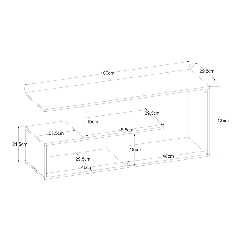 Maatschets Tv-meubel Anän 100x30x42 cm [en.casa]