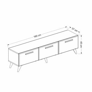 [en.casa] TV meubel Brønderslev 160x37x45 cm - 2 varianten