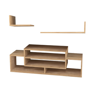 [en.casa] TV meubel met wandplanken Kinn - 2 varianten