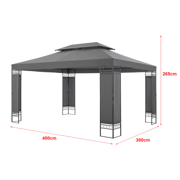 [en.casa] Paviljoen Lanciano partytent 4x3x2,65 cm - 2 varianten