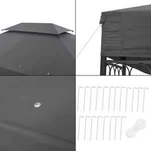 [en.casa] Paviljoen Lanciano partytent 4x3x2,65 cm - 2 varianten