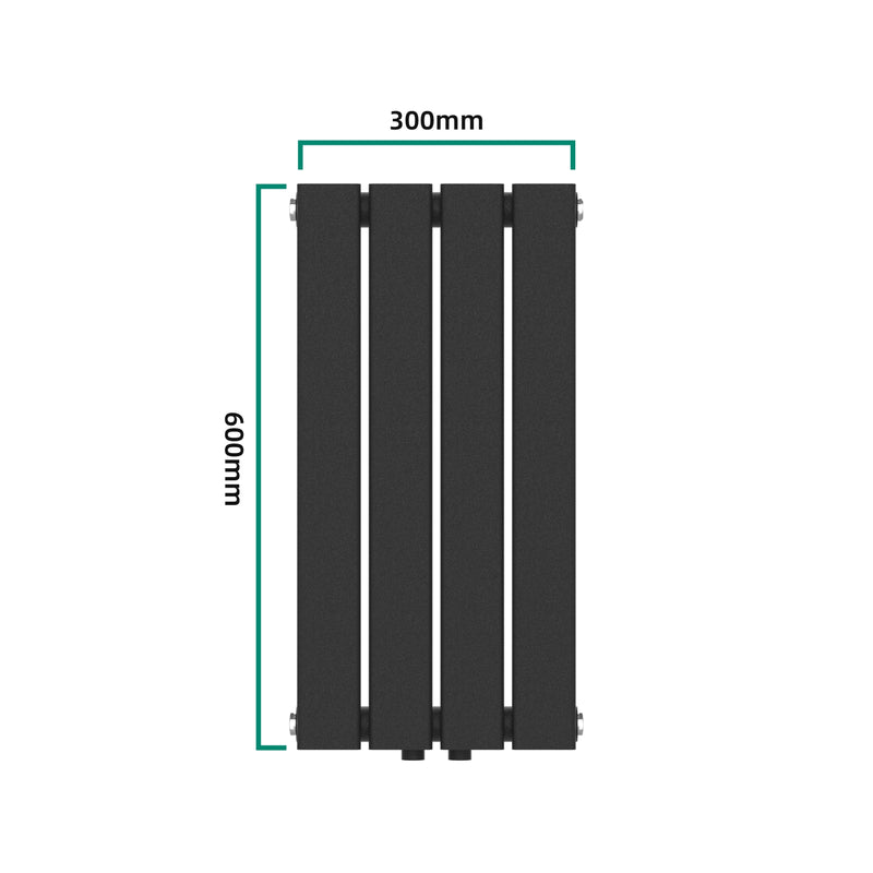 Maatschets [neu.haus] Designradiator Nore 60x30x5,2 cm zwart