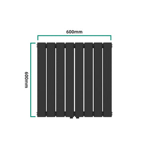 [neu.haus] Designradiator Nore 60x60x6,8 cm zwart