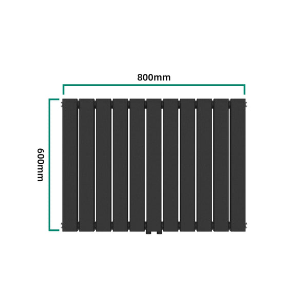 [neu.haus] Designradiator Nore 60x80x6,8 cm zwart
