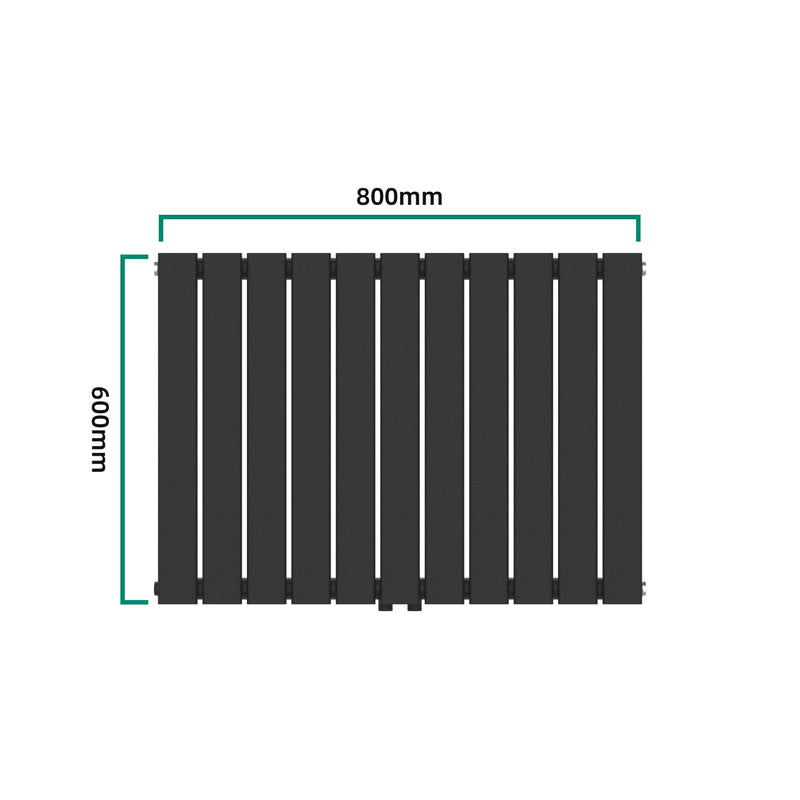 Maatschets [neu.haus] Designradiator Nore 60x80x5,2 cm zwart