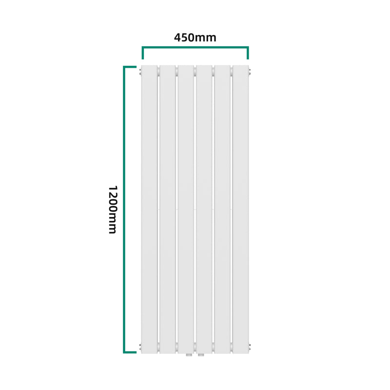 Maatschets [neu.haus] Designradiator Nore 120x45x6,8 cm wit