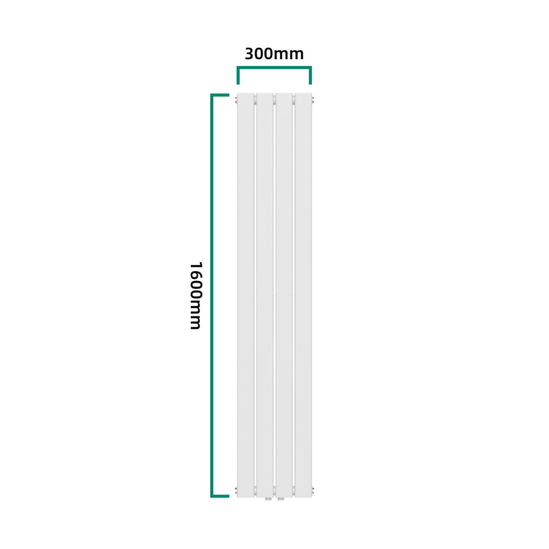 Maatschets [neu.haus] Designradiator Nore 160x30x6,8 cm wit