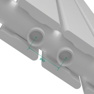 [neu.haus] Designradiator Nore 160x30x6,8 cm wit