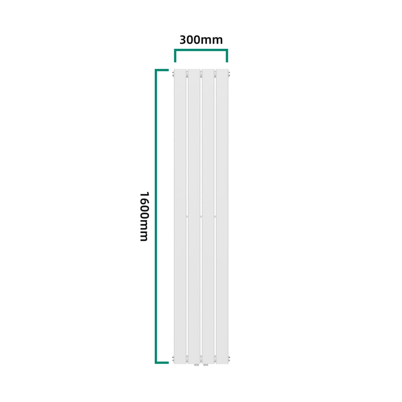 Maatschets [neu.haus] Designradiator Nore 160x30x5,2 cm wit