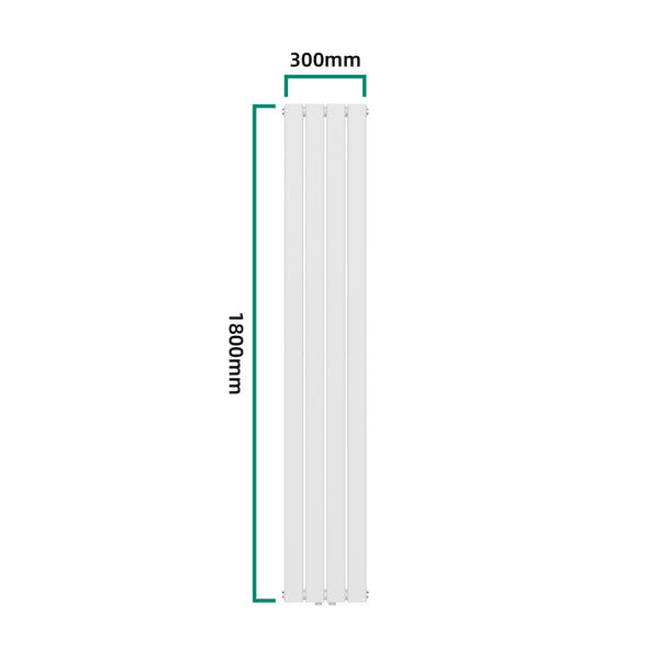 [neu.haus] Designradiator Nore 180x30x7,8 cm wit