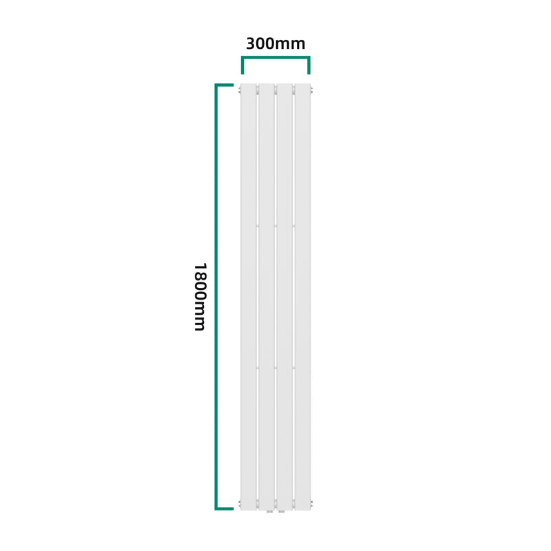 Maatschets [neu.haus] Designradiator Nore 180x30x5,2 cm wit
