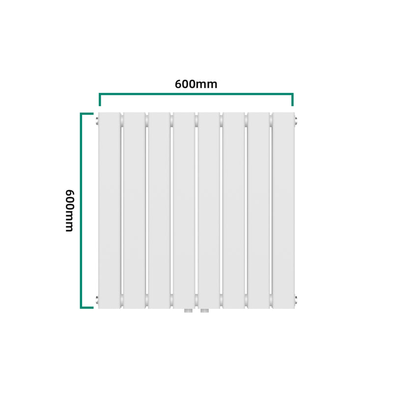 Maatschets [neu.haus] Designradiator Nore 60x60x5,2 cm wit