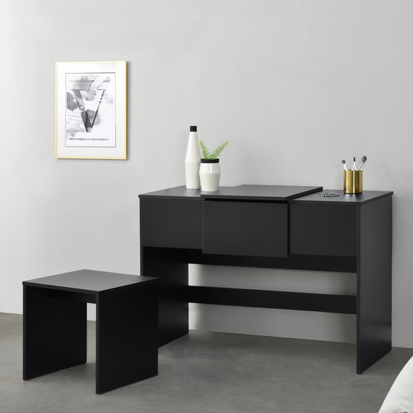 Kaptafel Dalvik met krukje en spiegel 72x100x48 cm - verschillende kleuren