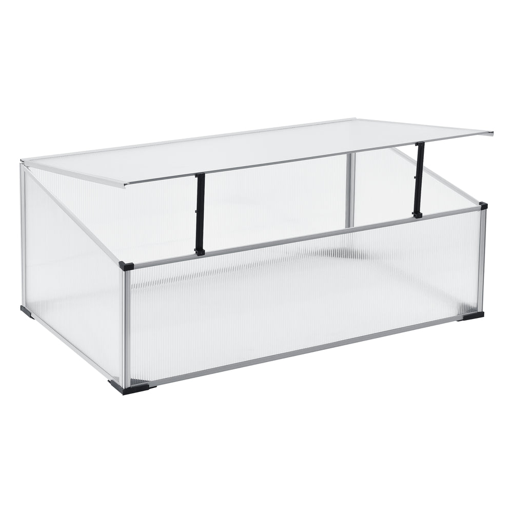 Kweekkas tuinkas mini 100x60x30-40 cm polycarbonaat