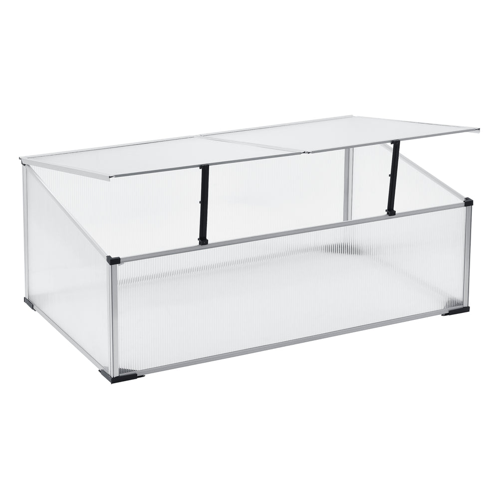 Tuinkas kweekkas mini 100x60x30-40 cm polycarbonaat