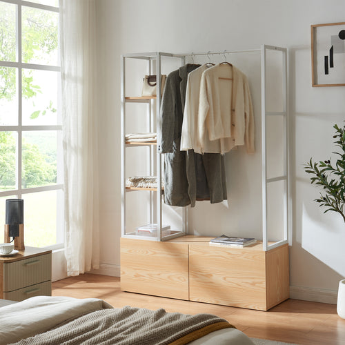 Kledingrek Egmating met lades 180x120x40 cm [en.casa]