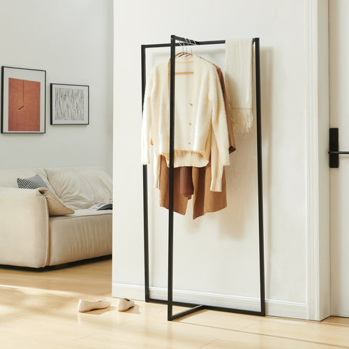 Kapstok Norjad 160x80x41 cm Metaal Zwart [en.casa]