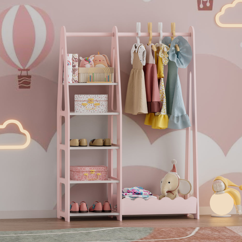 Kid's concept kledingrek hout Saga – blond Kid's concept kledingrek hout Saga – blond