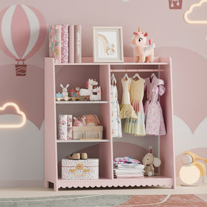 Kindergarderobe Vestnes 90x80x38 cm Cotton Candy/Wit [en.casa] - premiumXL