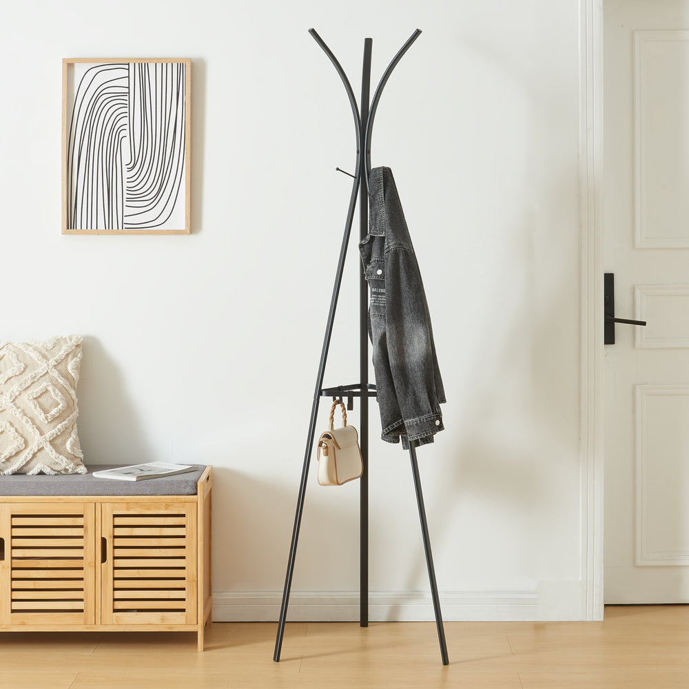 Garderobenständer Vevelstad 181x52,5x52,5 cm staal [en.casa] - premiumXL