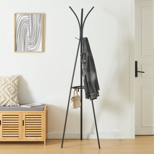 Garderobenständer Vevelstad 181x52,5x52,5 cm staal [en.casa] - premiumXL