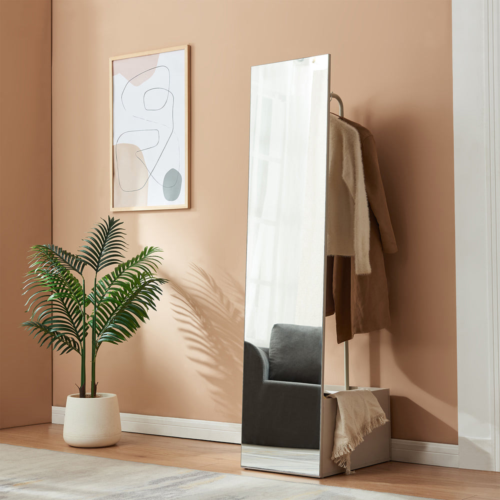 Garderobespiegel Saden met kledingrek 165x40x51 cm [en.casa]