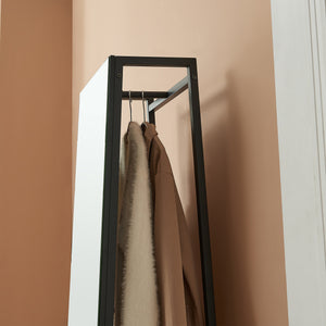 Garderobespiegel Klilbojle met kledingrek 160x40x35 cm [en.casa]