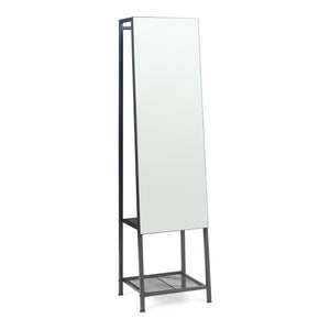 Garderobespiegel Klilbojle met kledingrek 160x40x35 cm [en.casa]