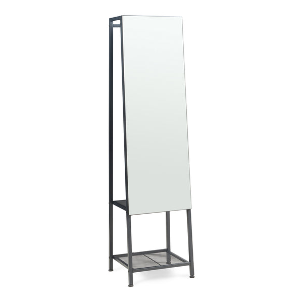 Garderobespiegel Klilbojle met kledingrek 160x40x35 cm [en.casa]