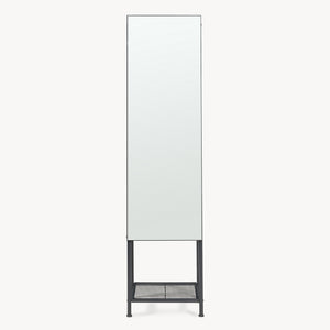Garderobespiegel Klilbojle met kledingrek 160x40x35 cm [en.casa]