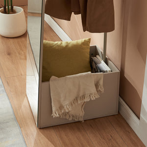 Staande garderobespiegel Kuonta met kledingrek 165x40x51 cm [en.casa]