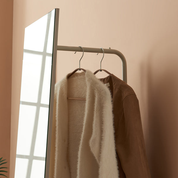 Garderobespiegel Saden met kledingrek 165x40x51 cm [en.casa]