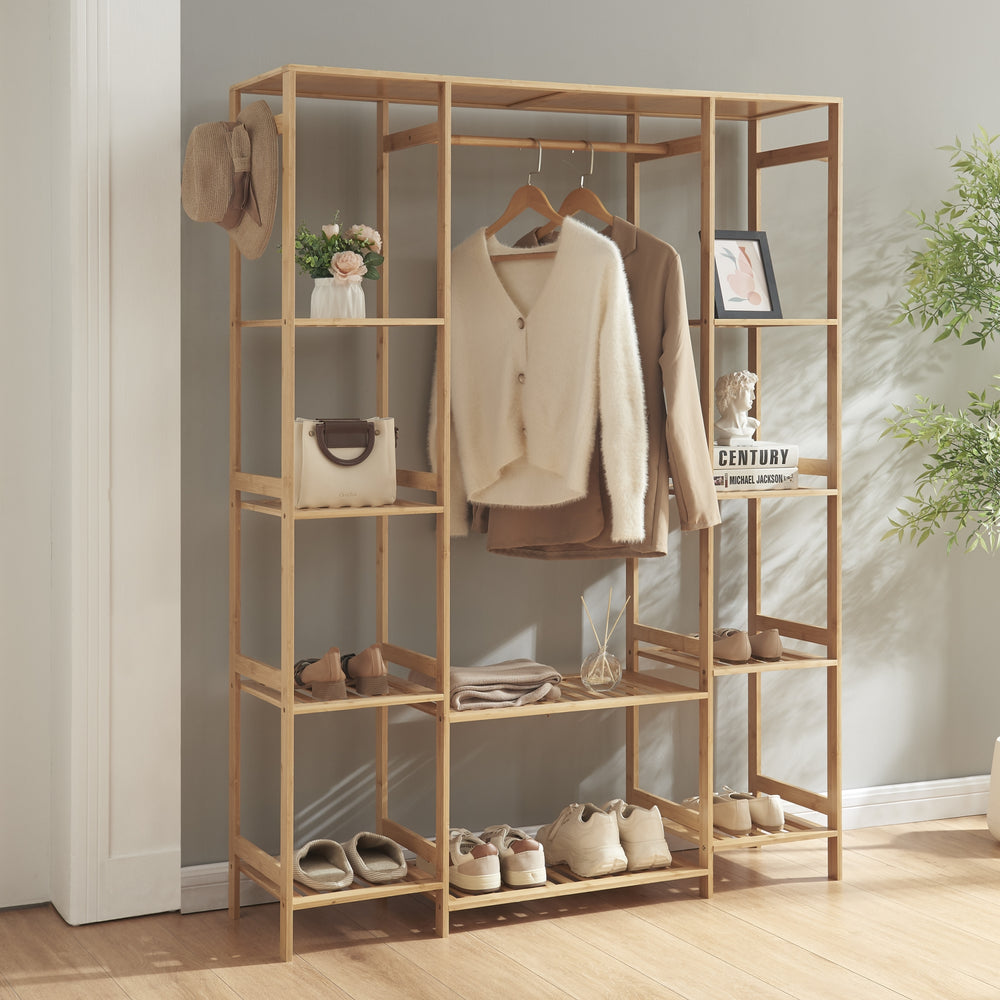 Garderobenständer Ilomantsi Bamboe [en.casa] - premiumXL