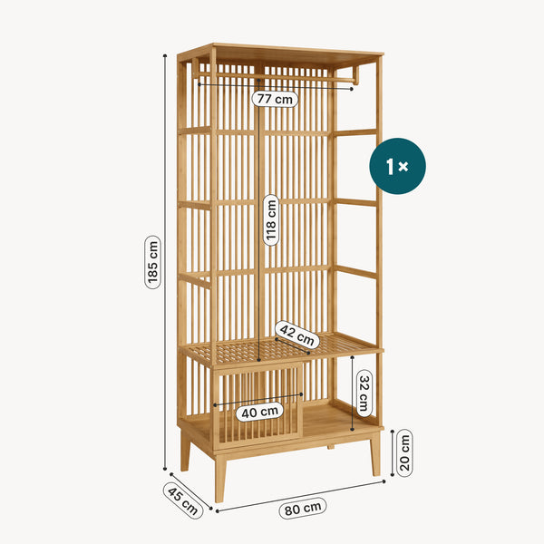 [en.casa] Halmeubelset Vemb en Trundholm bamboe - 3 varianten