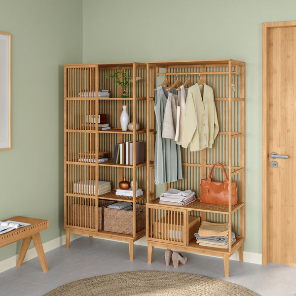 [en.casa] Halmeubelset Vemb en Trundholm bamboe - 3 varianten