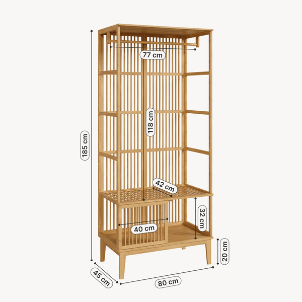 [en.casa] Halmeubel Vemb 185x80x45 cm bamboe