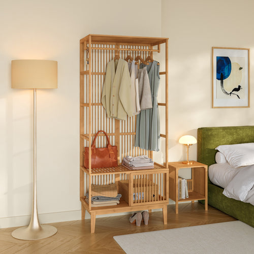 [en.casa] Halmeubel Vemb 185x80x45 cm bamboe