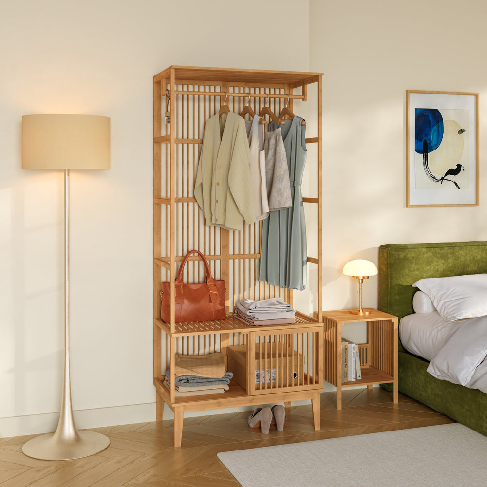 [en.casa] Halmeubel Vemb 185x80x45 cm bamboe