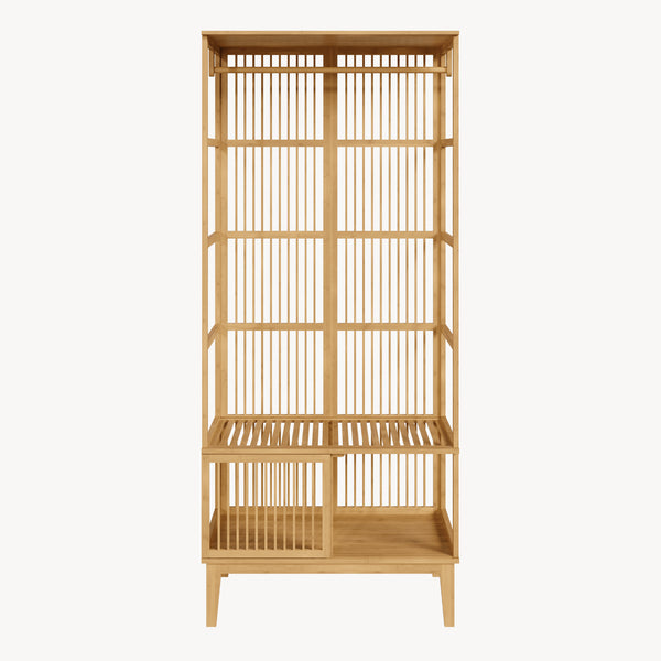[en.casa] Halmeubel Vemb 185x80x45 cm bamboe