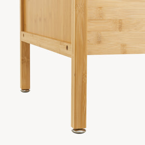 Kledingkast Varanger bamboe open kast 185x100x45 cm naturel [en.casa]