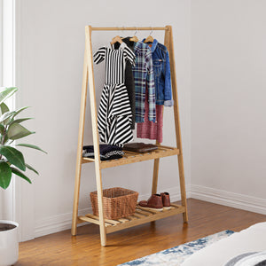 [en.casa] Kledingrek Ledøje grenen houtkleurig - 2 varianten