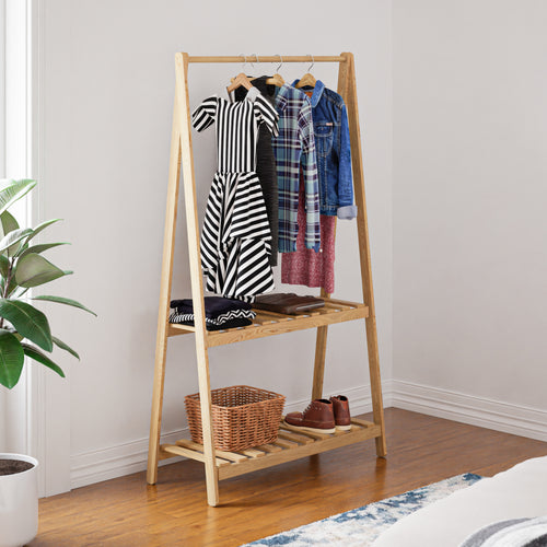 [en.casa] Kledingrek Ledøje grenen houtkleurig - 2 varianten