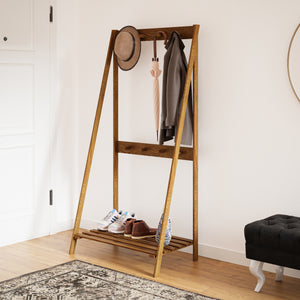 [en.casa] Kledingrek Middelfart 152x75x45 cm houtkleurig