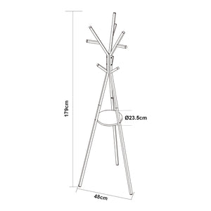 Kledingrek Edet kapstok met plank 179x48x48 cm [en.casa]