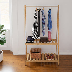 [en.casa] Kledingrek Ledøje grenen houtkleurig - 2 varianten
