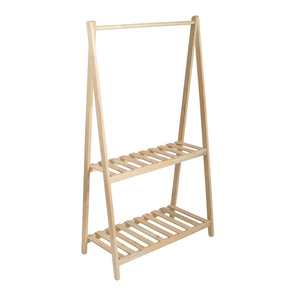 [en.casa] Kledingrek Ledøje grenen houtkleurig - 2 varianten